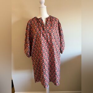 Caryn lawn shirt dress cover up floral one size cotton resort boho